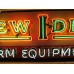New "New Idea Farm Equipment" Painted Sign with Triple Stroke Neon 72"W x 24"H 